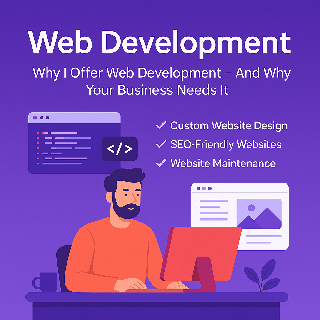 Custom web development process for business websites.